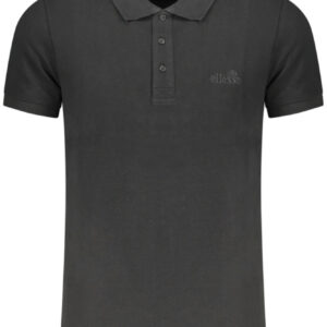 ELLESSE Herren-Poloshirt mit kurzen Ärmeln, schwarz