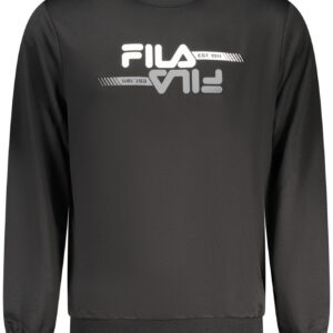 FILA Herren-Sweatshirt mit Reißverschluss, schwarz