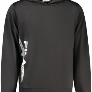 FILA Herren-Sweatshirt mit Reißverschluss, schwarz