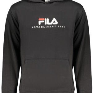 FILA Herren-Sweatshirt mit Reißverschluss, schwarz