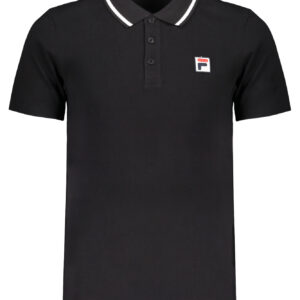 SCHWARZES KURZÄRMELIGES POLOSHIRT FÜR HERREN VON FILA