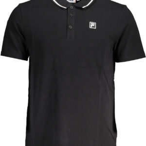 SCHWARZES KURZÄRMELIGES POLOSHIRT FÜR HERREN VON FILA