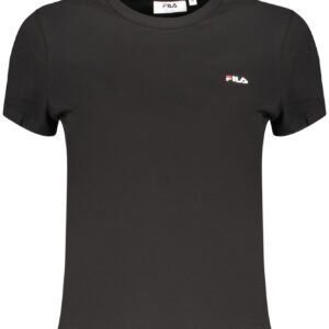 FILA Damen-T-Shirt mit kurzen Ärmeln, schwarz