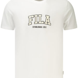 FILA Herren-T-Shirt mit kurzen Ärmeln, weiß