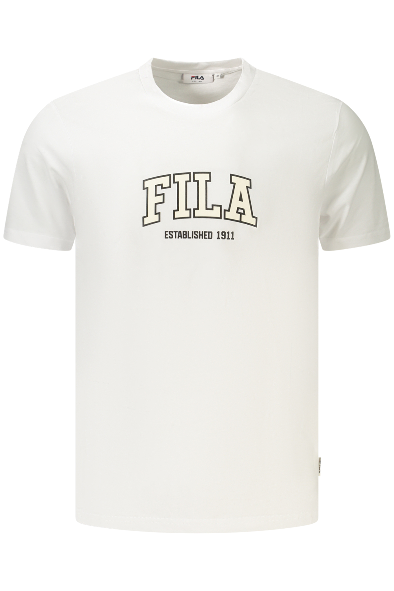 FILA Herren-T-Shirt mit kurzen Ärmeln, weiß