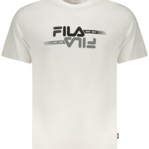 FILA Herren-T-Shirt mit kurzen Ärmeln, weiß