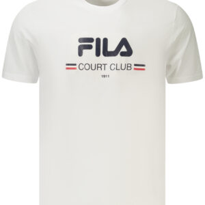 FILA Herren-T-Shirt mit kurzen Ärmeln, weiß
