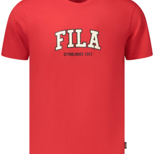 FILA Herren-T-Shirt mit kurzen Ärmeln, rot