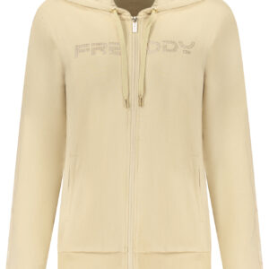 FREDDY BEIGE DAMEN-SWEATSHIRT MIT REISSVERSCHLUSS