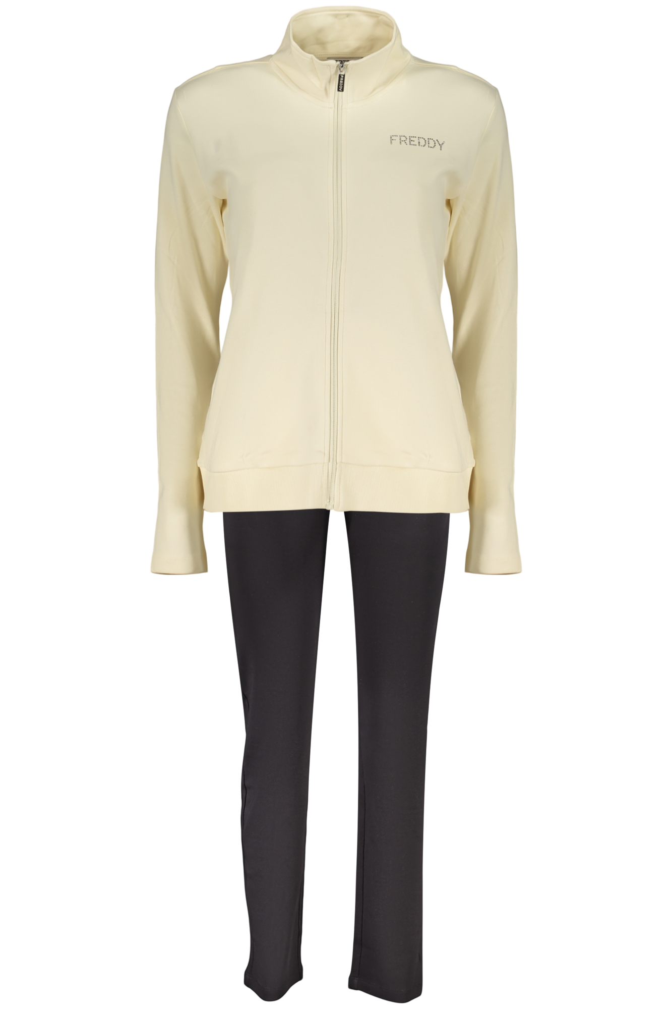 FREDDY DAMEN-SWEATSHIRT, BEIGE, MIT REISSVERSCHLUSS