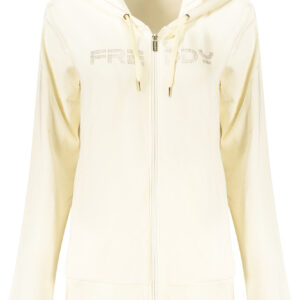 FREDDY WEISSES DAMEN-SWEATSHIRT MIT REISSVERSCHLUSS