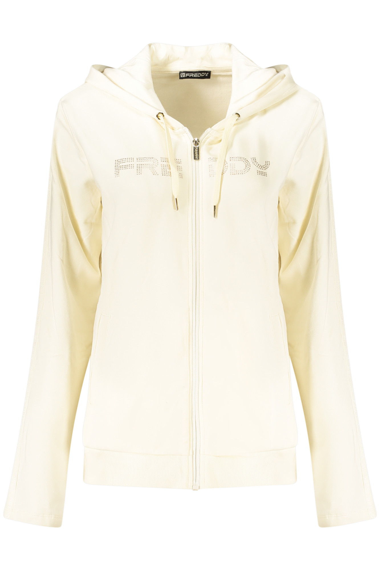 FREDDY WEISSES DAMEN-SWEATSHIRT MIT REISSVERSCHLUSS