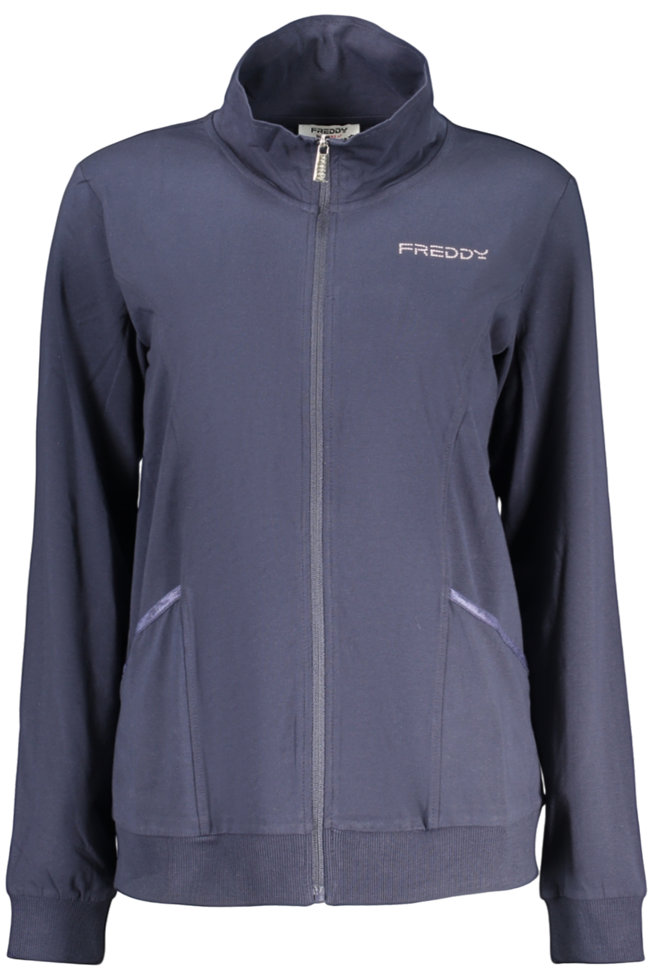 FREDDY DAMEN BLAUES SWEATSHIRT MIT REISSVERSCHLUSS