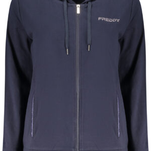 FREDDY DAMEN-SWEATSHIRT MIT REISSVERSCHLUSS, BLAU