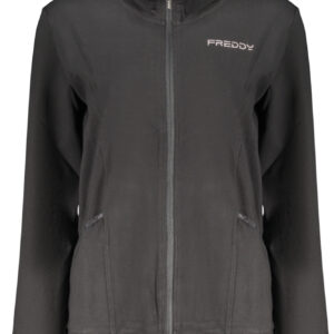 FREDDY DAMEN SCHWARZES SWEATSHIRT MIT REISSVERSCHLUSS