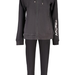 FREDDY DAMEN SCHWARZES SWEATSHIRT MIT REISSVERSCHLUSS