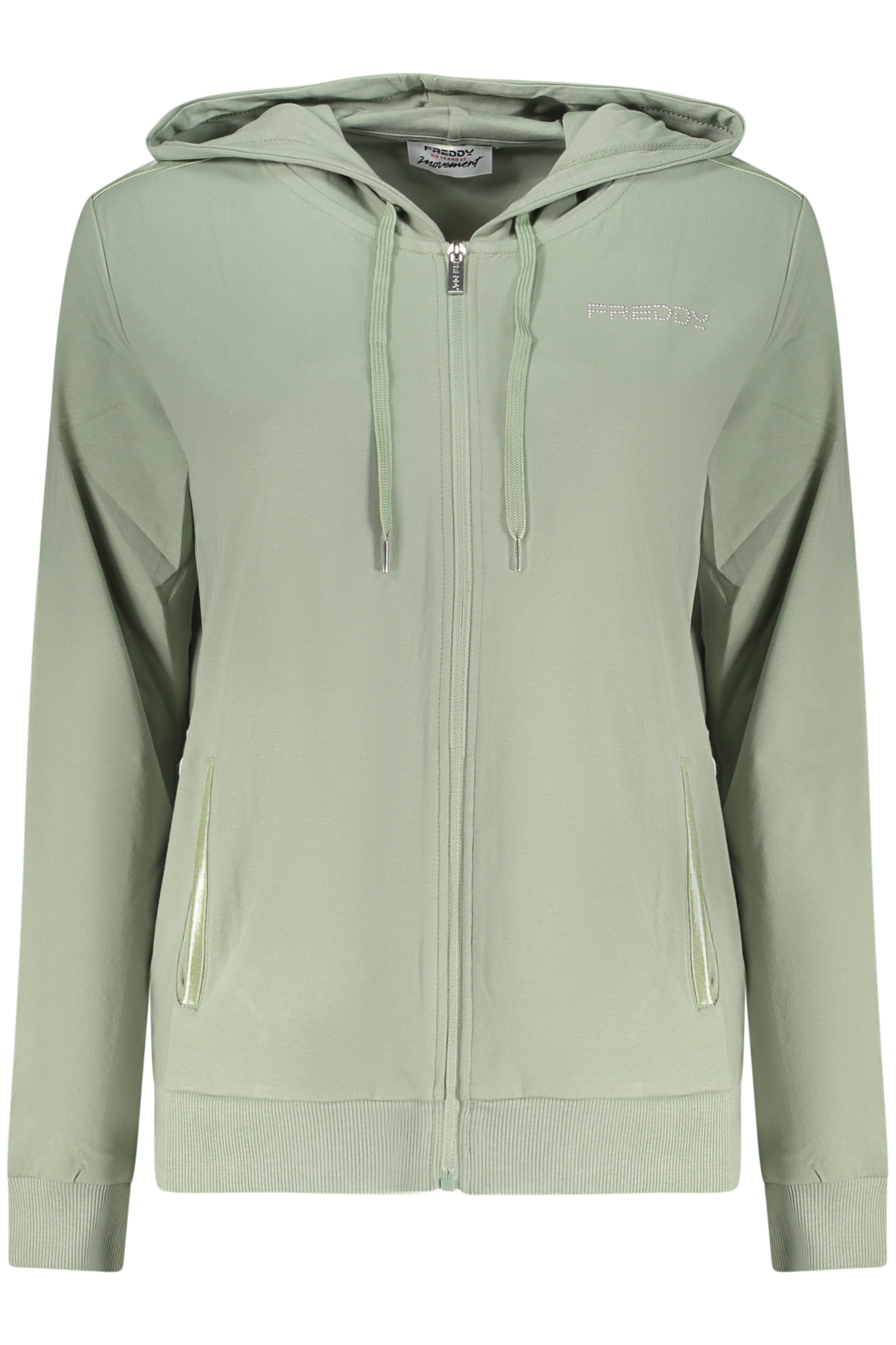 FREDDY DAMEN-SWEATSHIRT MIT GRÜNEM REISSVERSCHLUSS