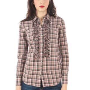 FRED PERRY DAMEN LANGARMHEMD ROSA
