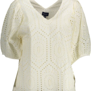 GANT DAMEN-KURZARM-T-SHIRT WEIß