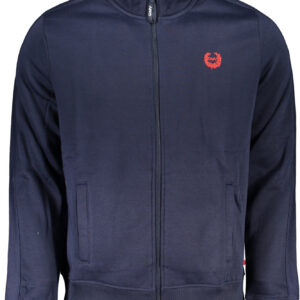 GIAN MARCO VENTURI HERREN-SWEATSHIRT MIT BLAUEM ZIP