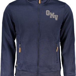 GIAN MARCO VENTURI HERREN-SWEATSHIRT MIT BLAUEM ZIP