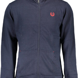 GIAN MARCO VENTURI HERREN SWEATSHIRT BLAU MIT REISSVERSCHLUSS
