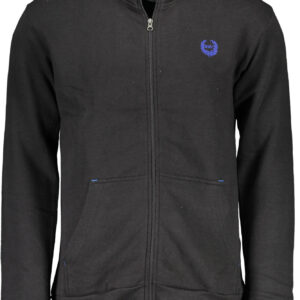 GIAN MARCO VENTURI HERREN SWEATSHIRT SCHWARZ MIT REISSVERSCHLUSS