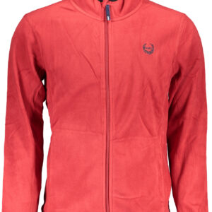 GIAN MARCO VENTURI HERREN-SWEATSHIRT MIT ROTEM ZIP