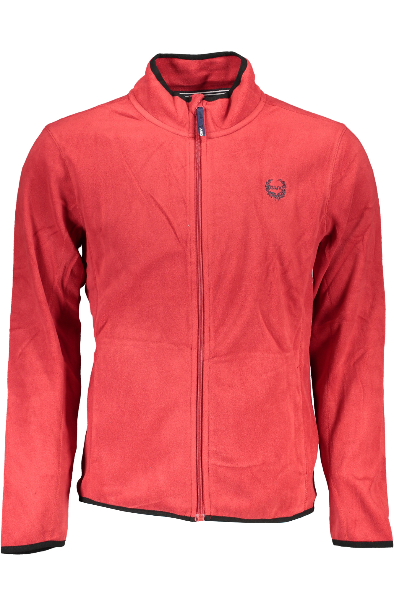 GIAN MARCO VENTURI HERREN-SWEATSHIRT MIT ROTEM ZIP
