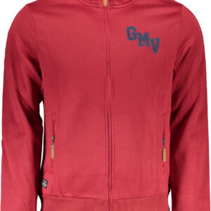 GIAN MARCO VENTURI HERREN-SWEATSHIRT MIT ROTEM ZIP