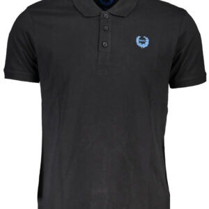 GIAN MARCO VENTURI HERREN KURZARM POLO SCHWARZ