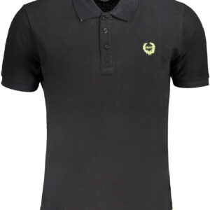 GIAN MARCO VENTURI SCHWARZES KURZÄRMELIGES POLOSHIRT FÜR HERREN