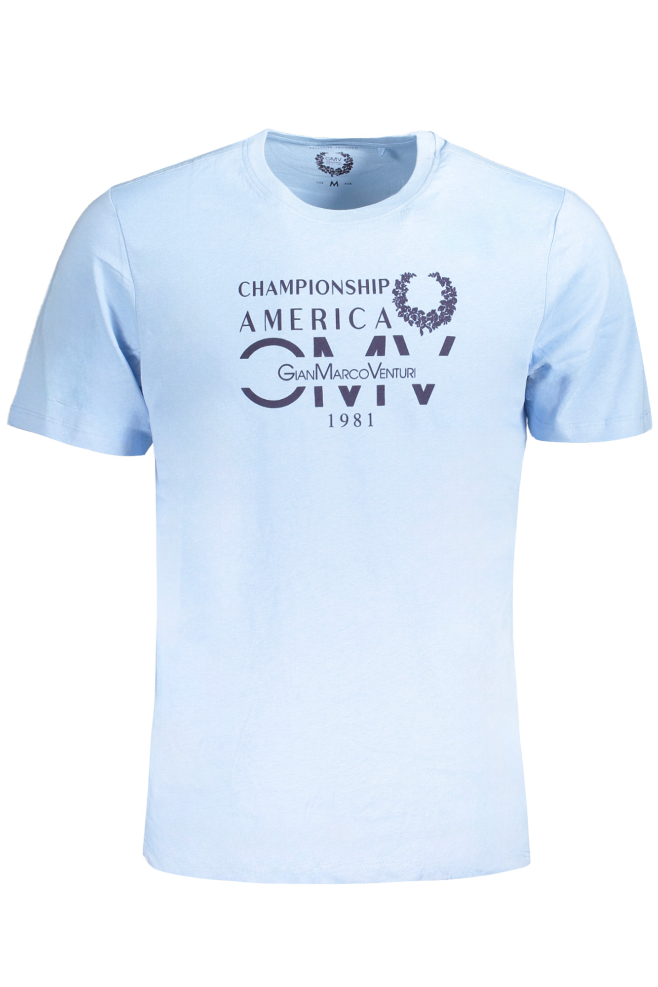 GIAN MARCO VENTURI HERREN-KURZÄRMELIGES T-SHIRT BLAU