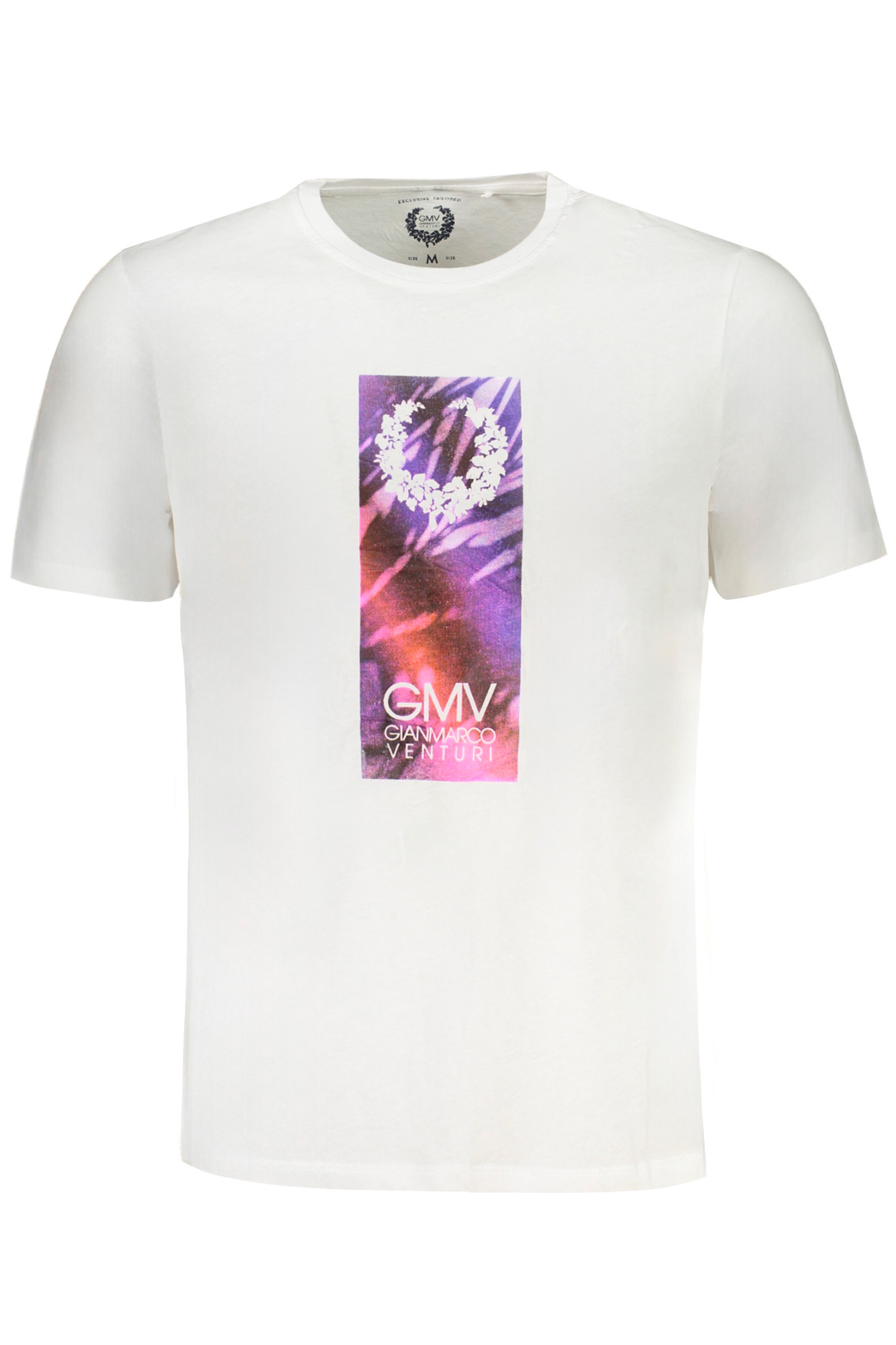 GIAN MARCO VENTURI HERREN-KURZÄRMELIGES T-SHIRT WEISS
