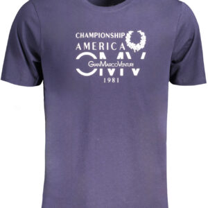 GIAN MARCO VENTURI HERREN-KURZÄRMELIGES T-SHIRT BLAU