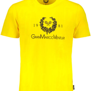 GIAN MARCO VENTURI GELBES KURZÄRMELIGES HERREN-T-SHIRT