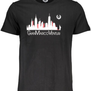 GIAN MARCO VENTURI SCHWARZES MANN-KURZARM-T-SHIRT
