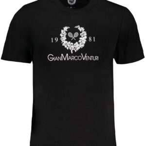 GIAN MARCO VENTURI HERREN-KURZÄRMELIGES T-SHIRT SCHWARZ