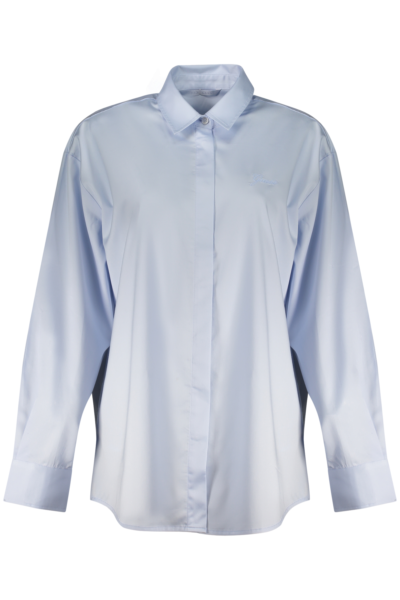 GUESS JEANS DAMEN LANGARMSHIRT, BLAU