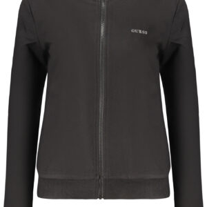 SCHWARZES DAMEN-SWEATSHIRT MIT REISSVERSCHLUSS VON GUESS JEANS