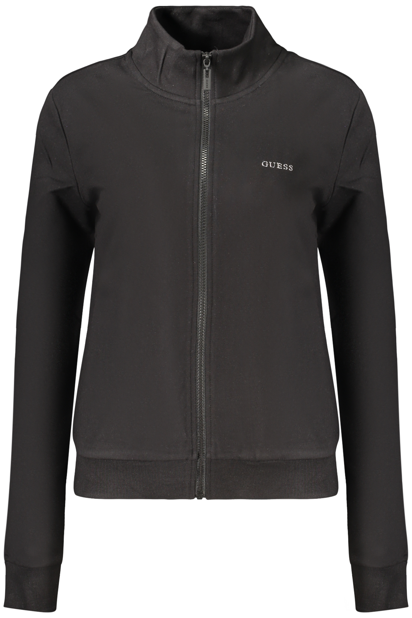 SCHWARZES DAMEN-SWEATSHIRT MIT REISSVERSCHLUSS VON GUESS JEANS