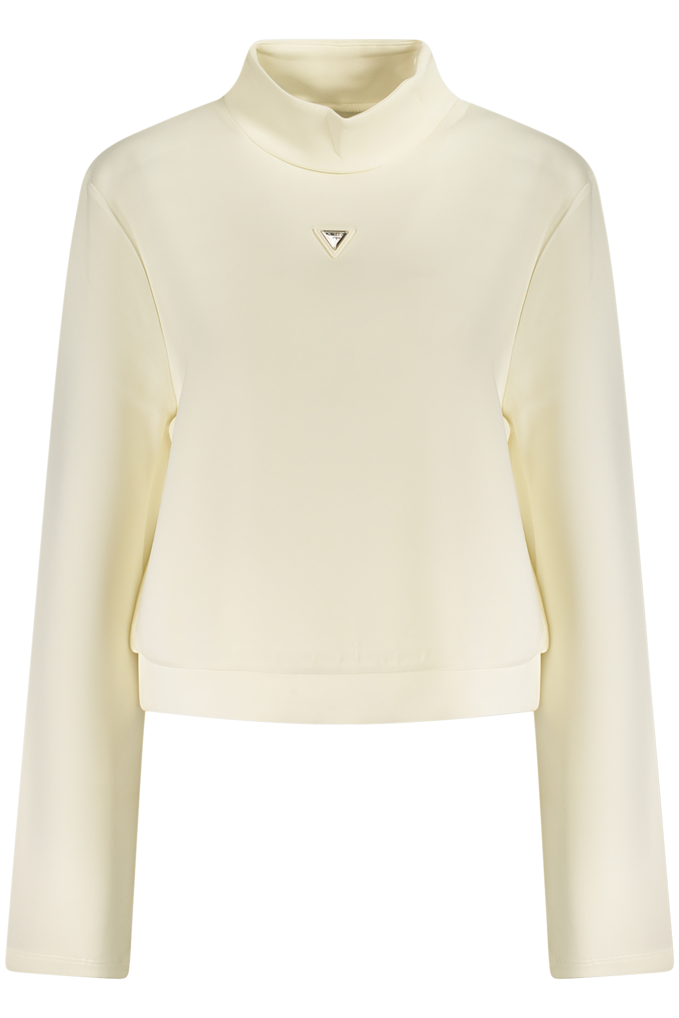 GUESS JEANS DAMEN WEISSES SWEATSHIRT MIT REISSVERSCHLUSS
