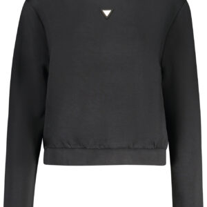 GUESS JEANS DAMEN-SWEATSHIRT OHNE REISSVERSCHLUSS SCHWARZ
