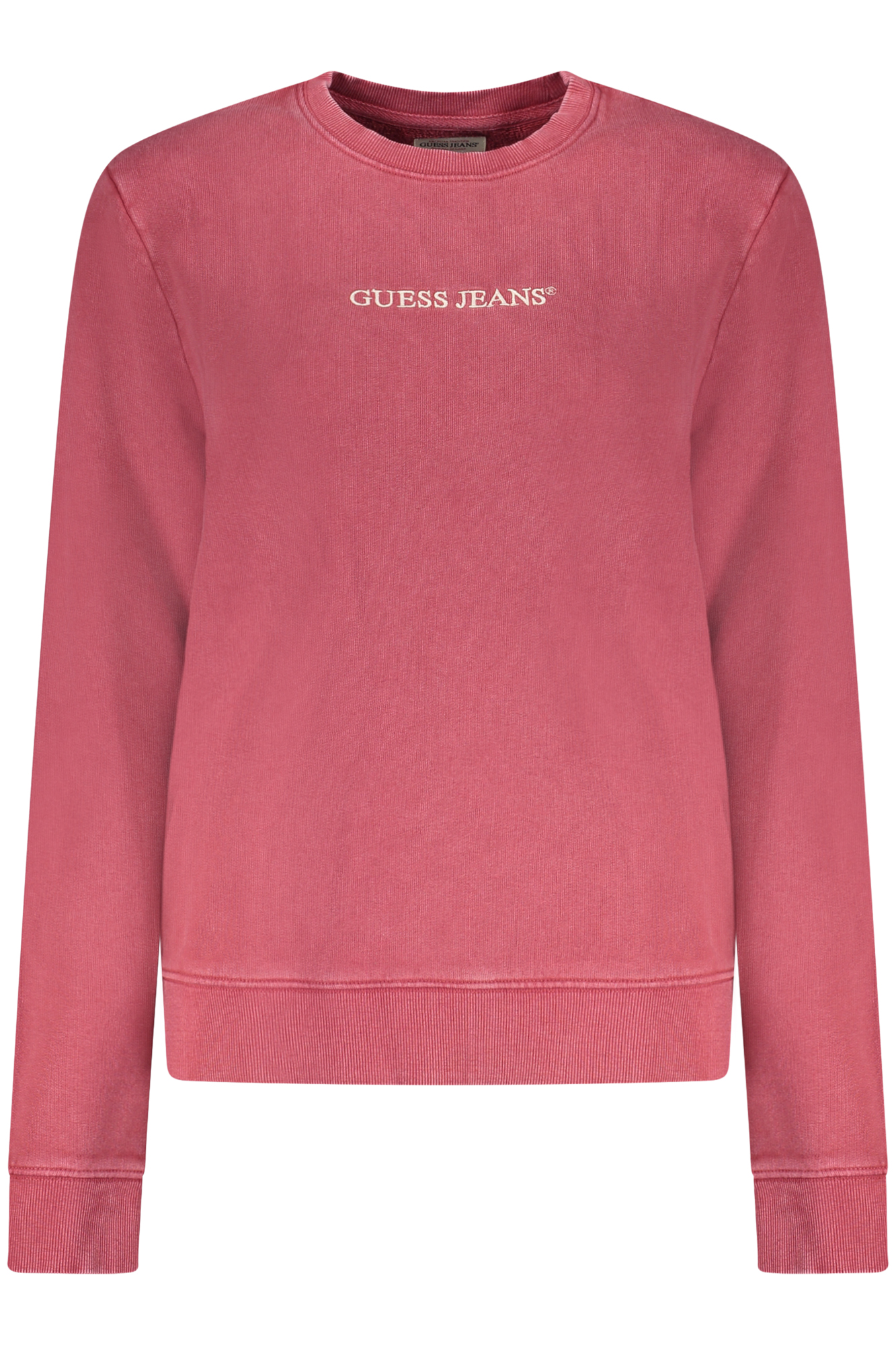 GUESS JEANS DAMEN ROTES SWEATSHIRT MIT REISSVERSCHLUSS