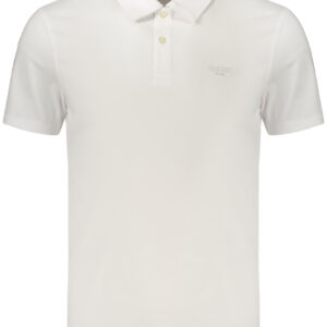 GUESS JEANS HERREN KURZARM-POLOSHIRT WEISS