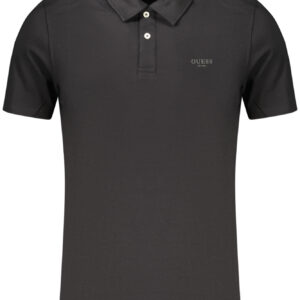 GUESS JEANS HERREN KURZARM-POLOSHIRT SCHWARZ