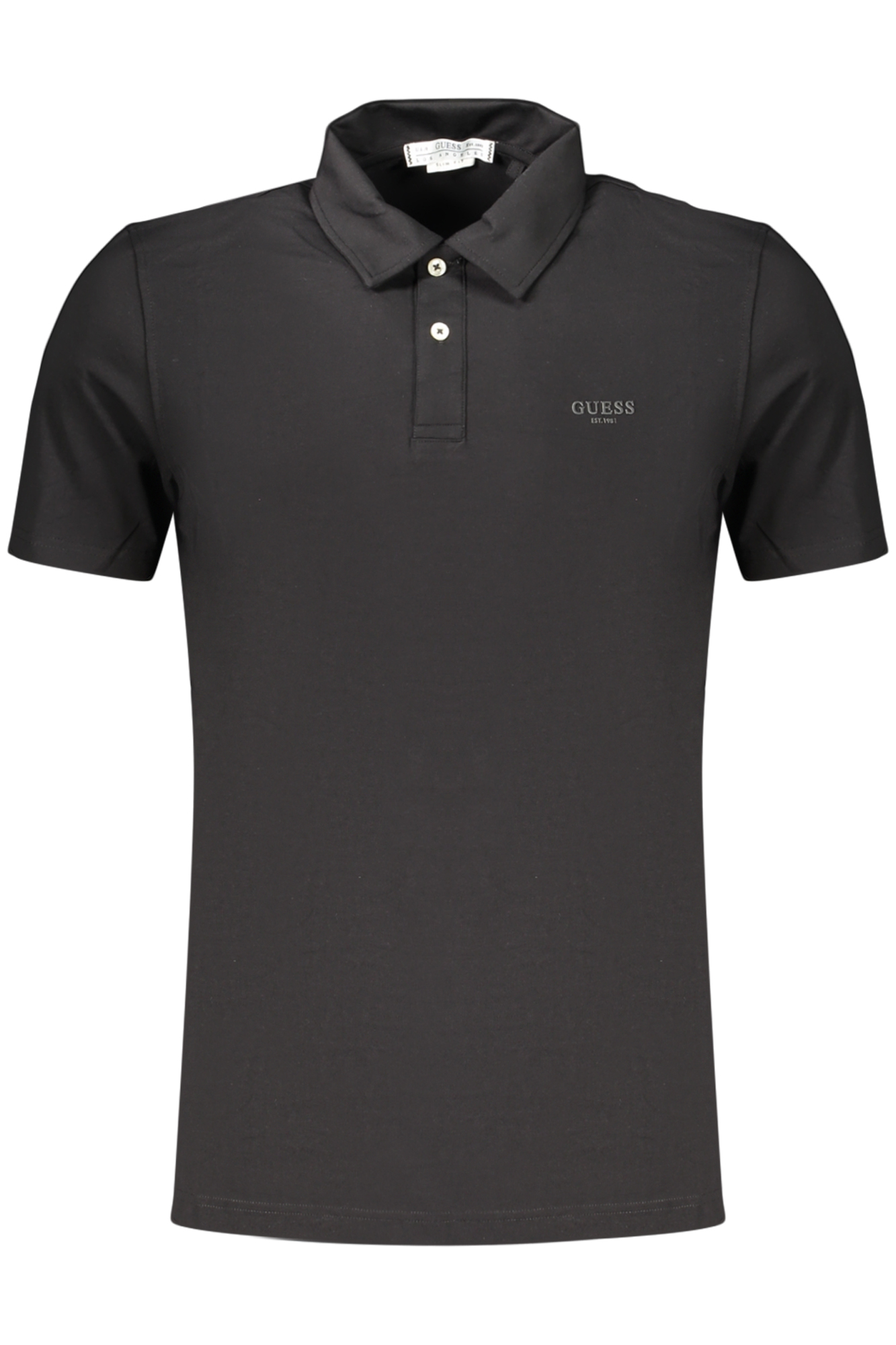 GUESS JEANS HERREN KURZARM-POLOSHIRT SCHWARZ