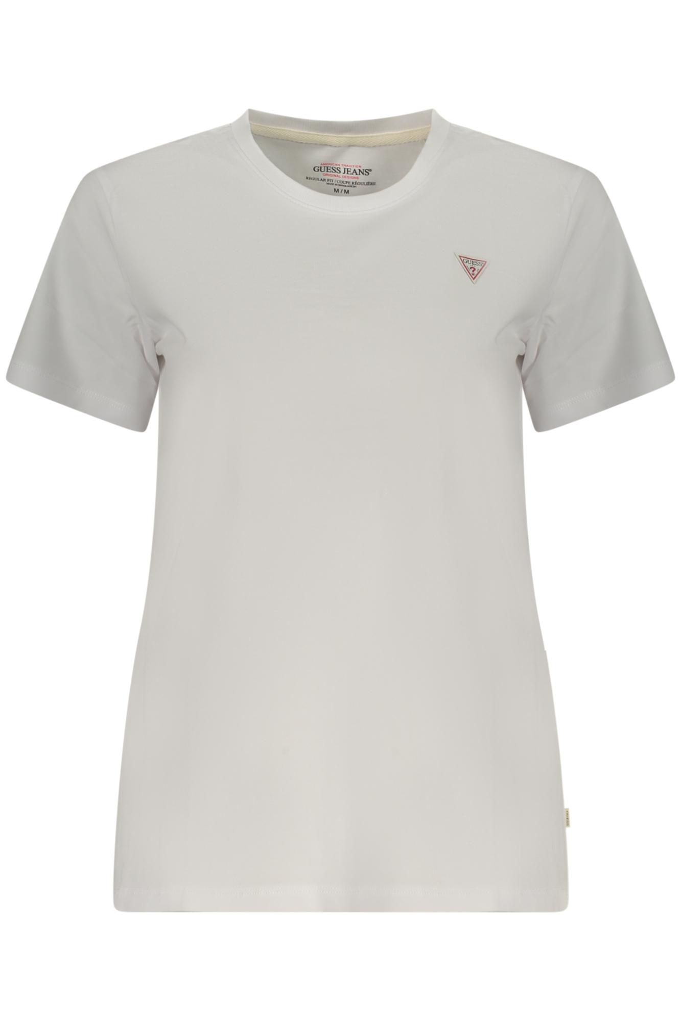 GUESS JEANS DAMEN KURZARM-T-SHIRT WEISS