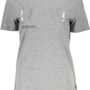 GUESS JEANS KURZARM-T-SHIRT DAMEN GRAU