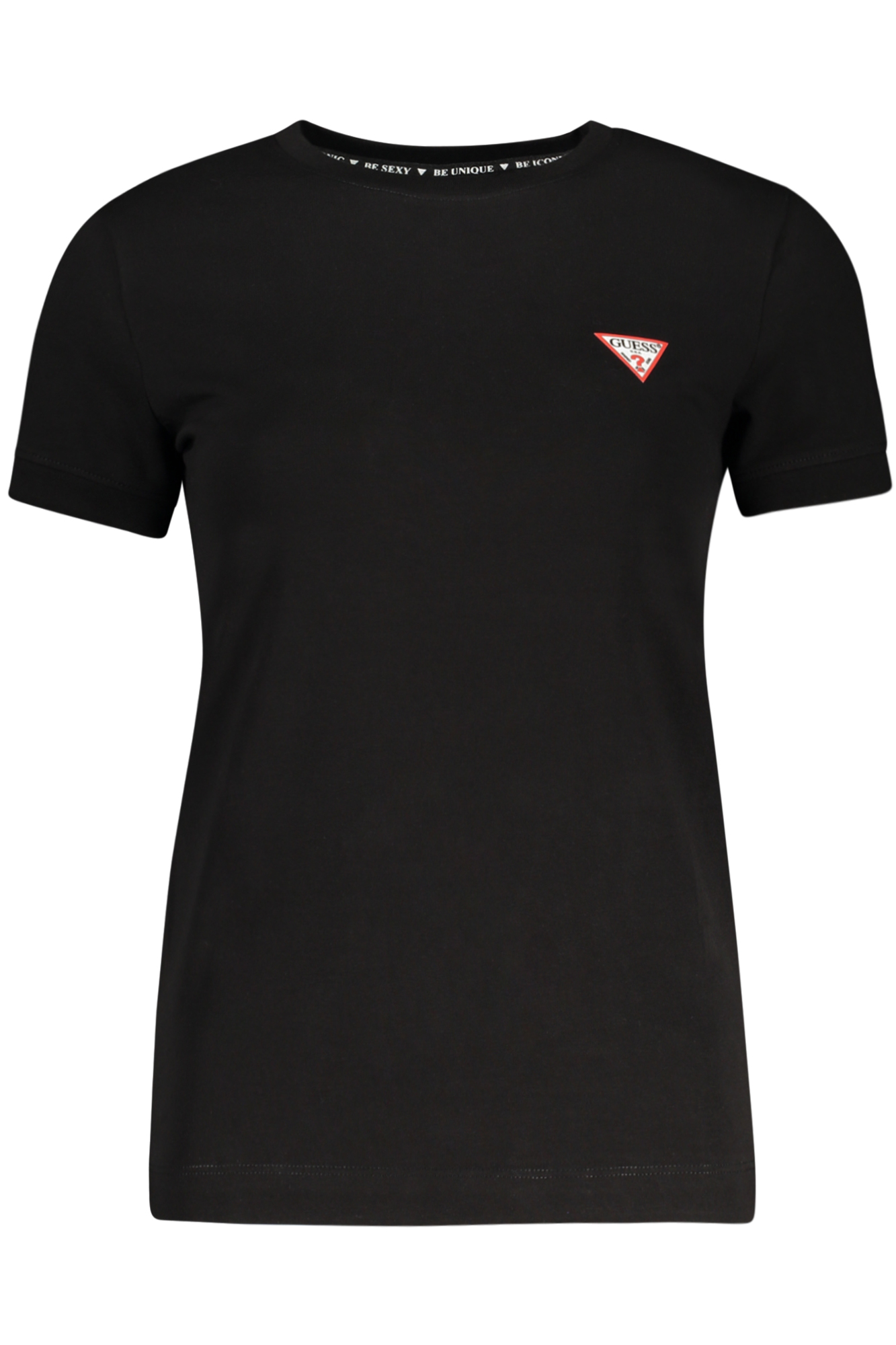 GUESS JEANS DAMEN KURZARM T-SHIRT SCHWARZ
